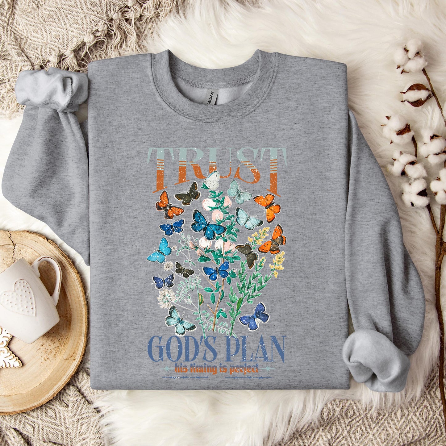 Trust God's Plane His Timing Is Perfect Sweatshirt