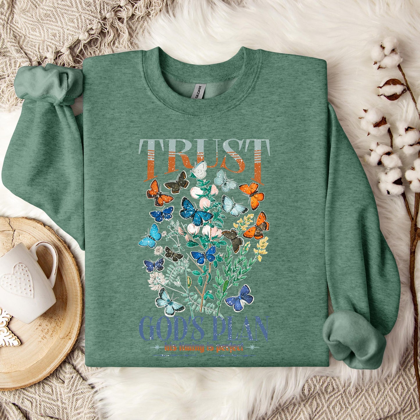 Trust God's Plane His Timing Is Perfect Sweatshirt
