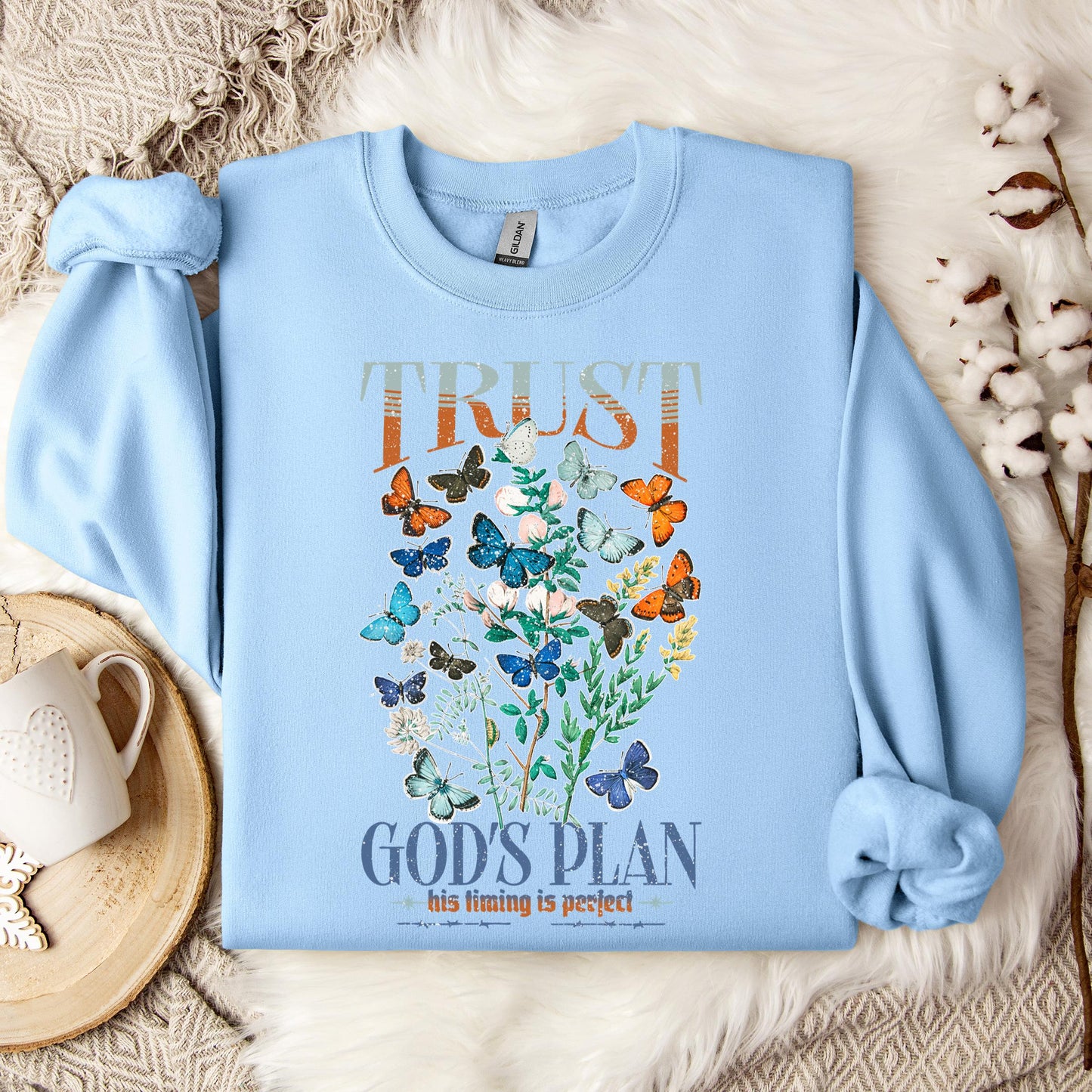 Trust God's Plane His Timing Is Perfect Sweatshirt