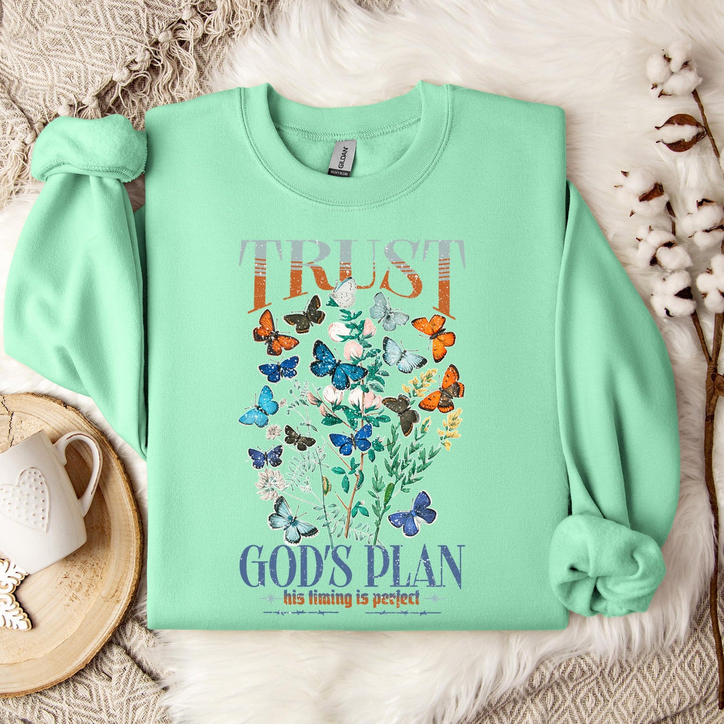 Trust God's Plane His Timing Is Perfect Sweatshirt