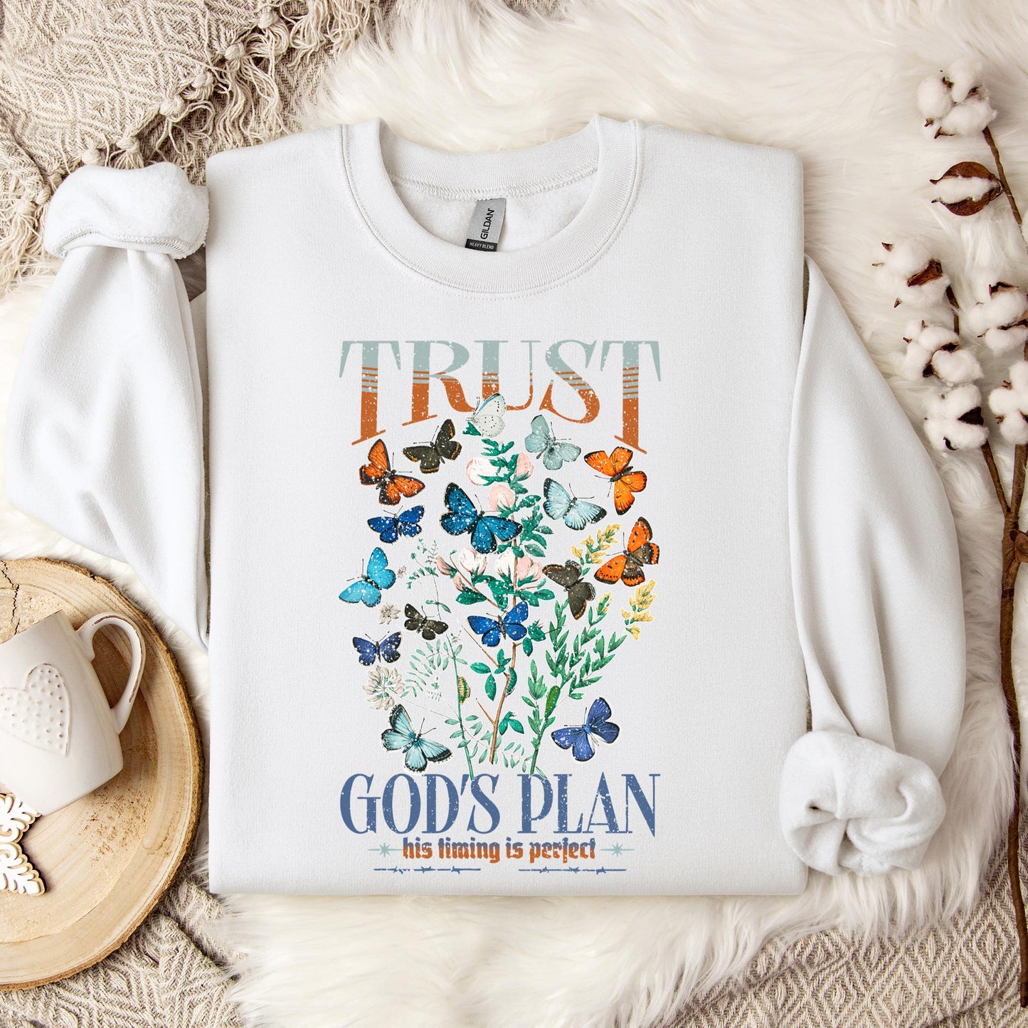 Trust God's Plane His Timing Is Perfect Sweatshirt