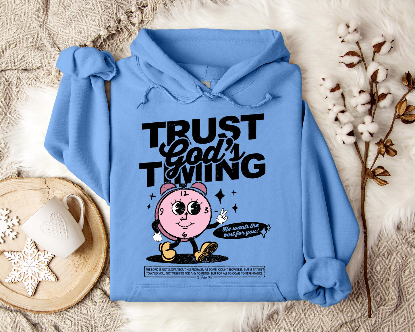 Trust God's Timing He Wants The Best For You Hoodie