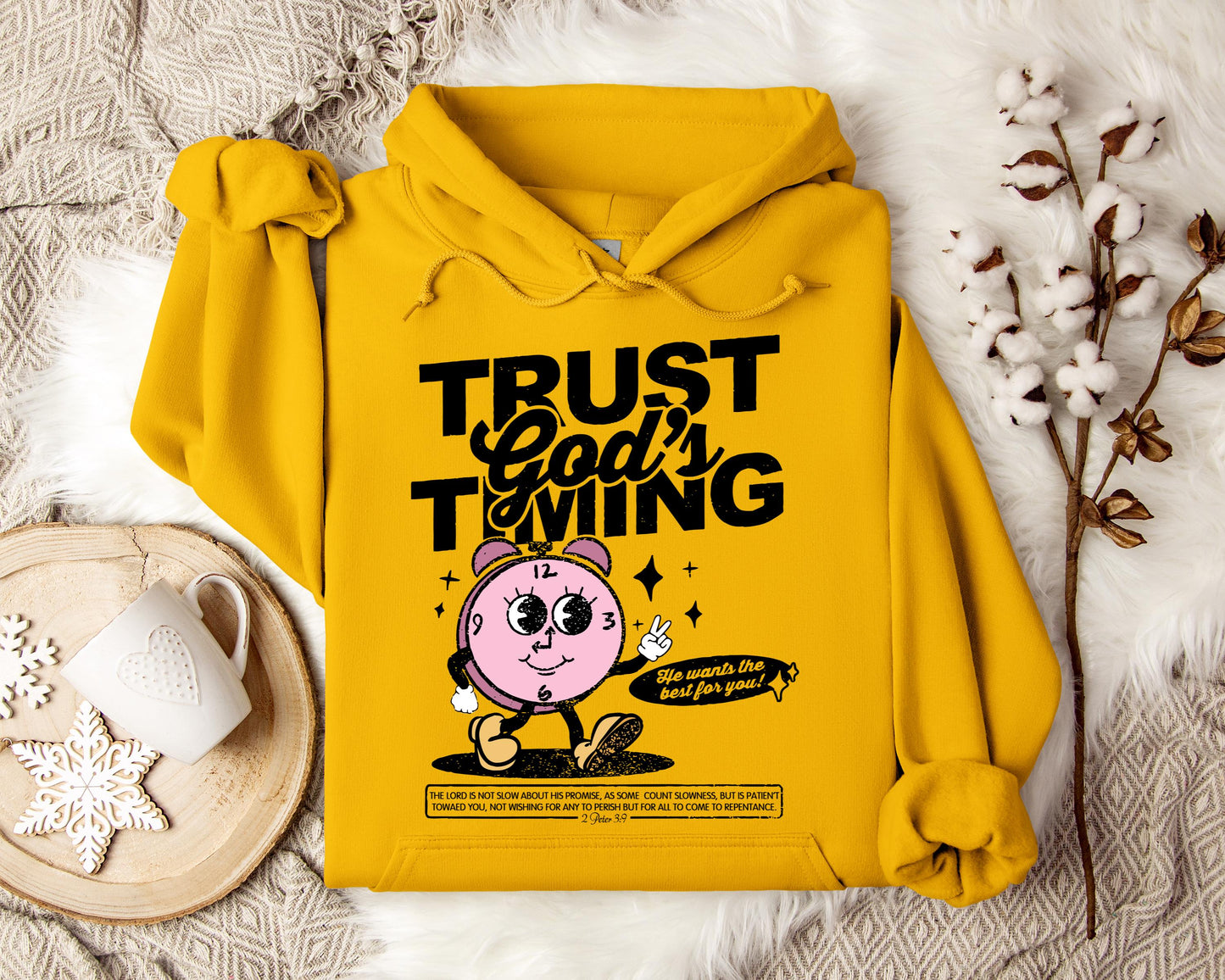 Trust God's Timing He Wants The Best For You Hoodie