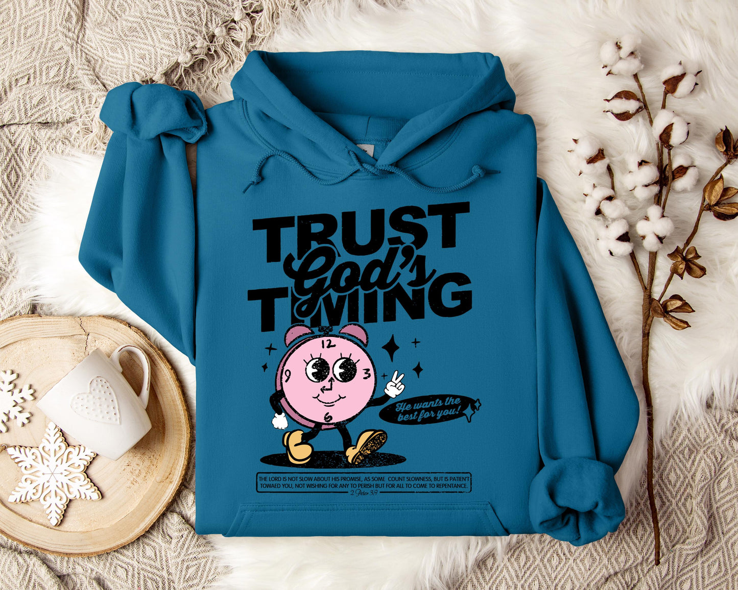 Trust God's Timing He Wants The Best For You Hoodie