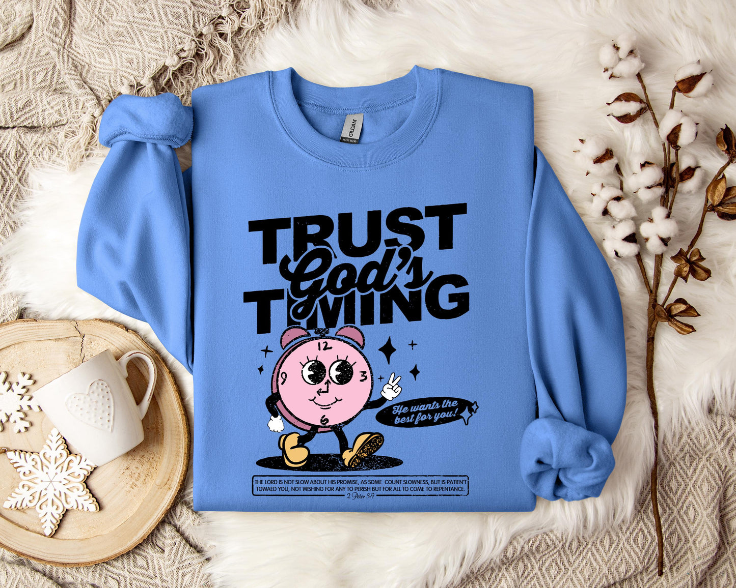 Trust God's Timing He Wants The Best For You Sweatshirt