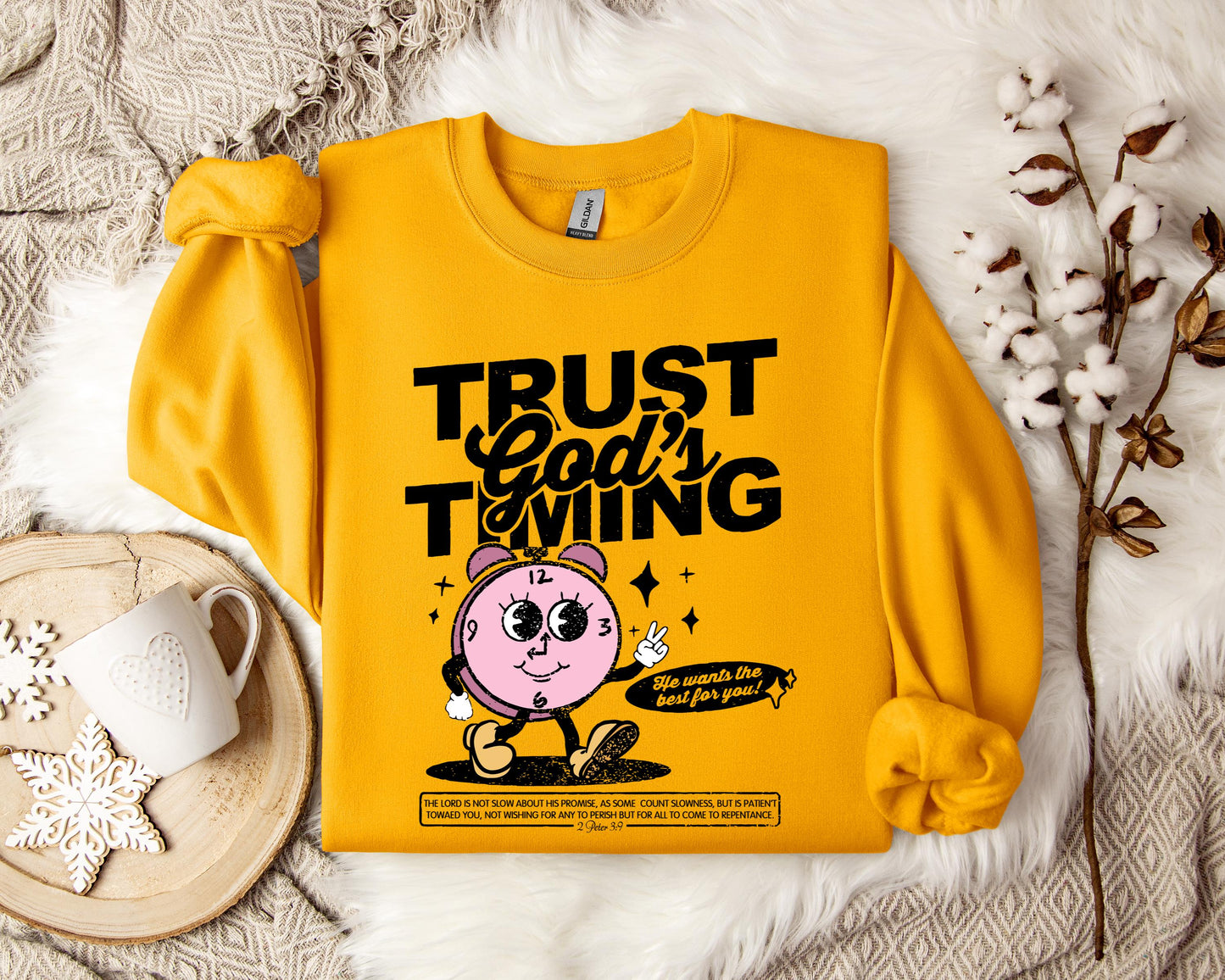 Trust God's Timing He Wants The Best For You Sweatshirt