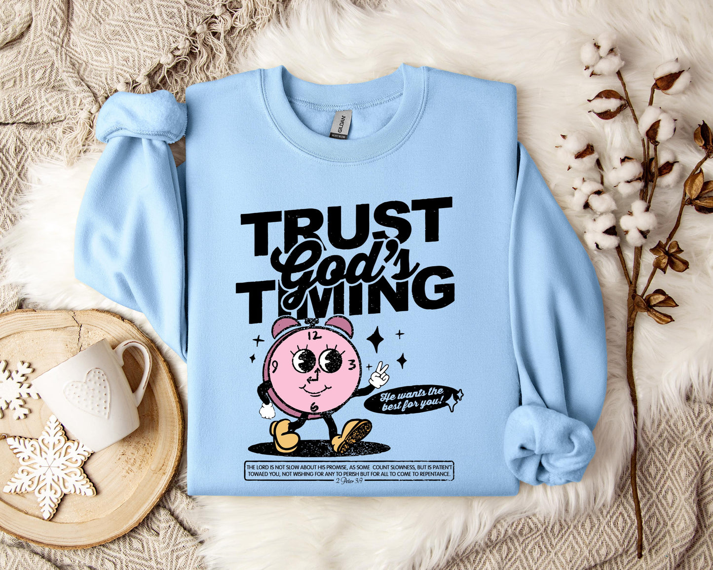 Trust God's Timing He Wants The Best For You Sweatshirt