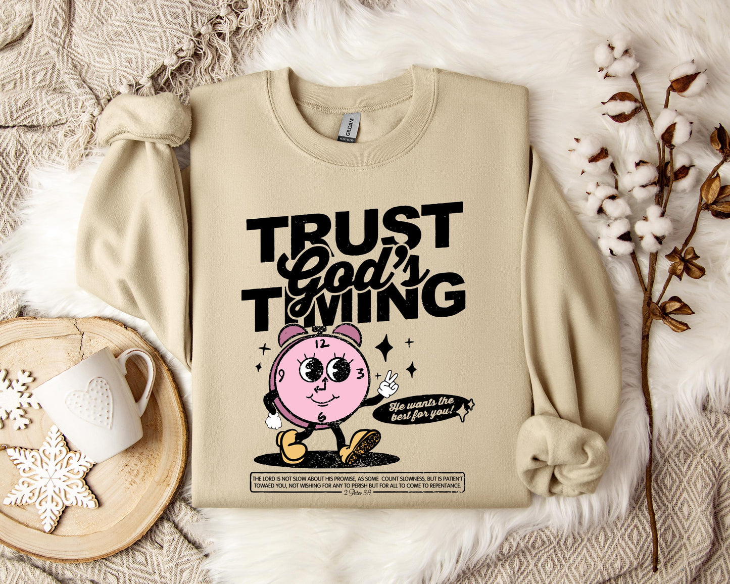 Trust God's Timing He Wants The Best For You Sweatshirt