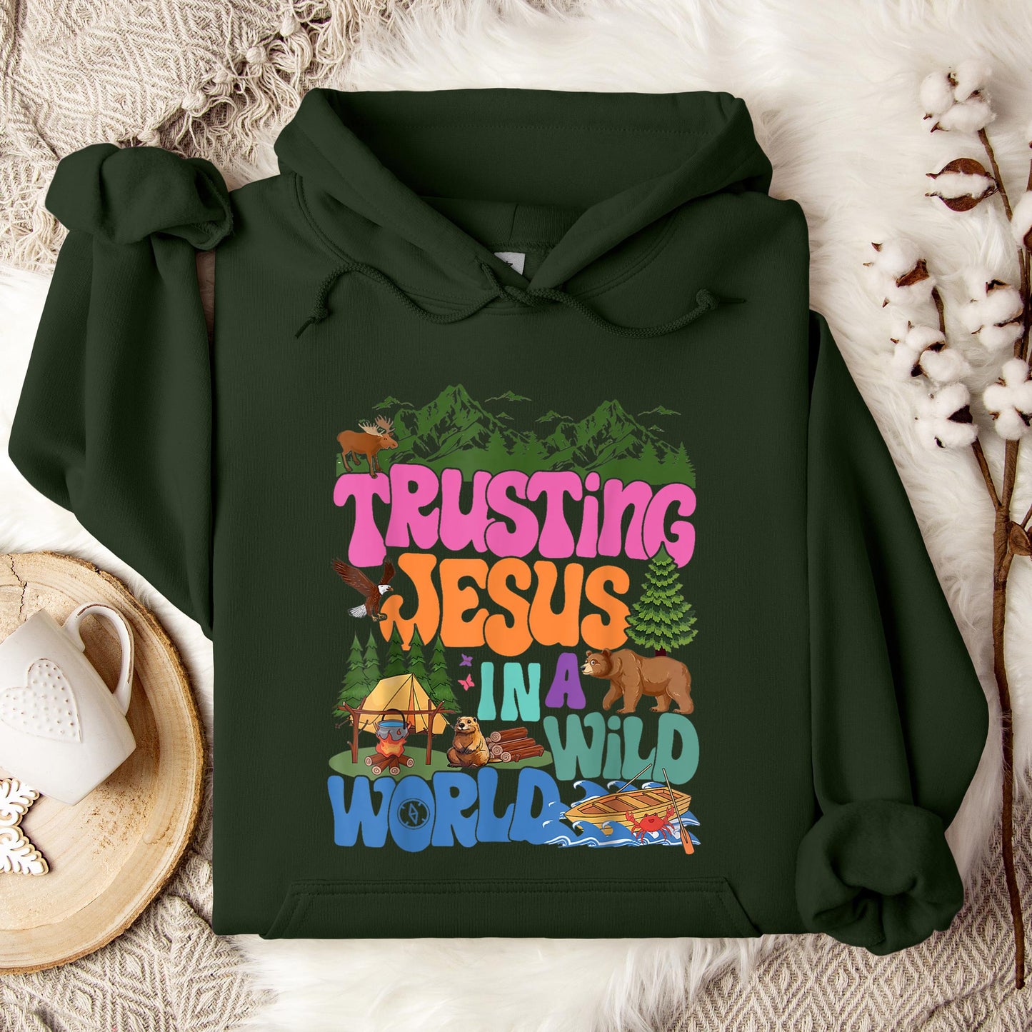 Trusting Jesus In A Wild World Hoodie