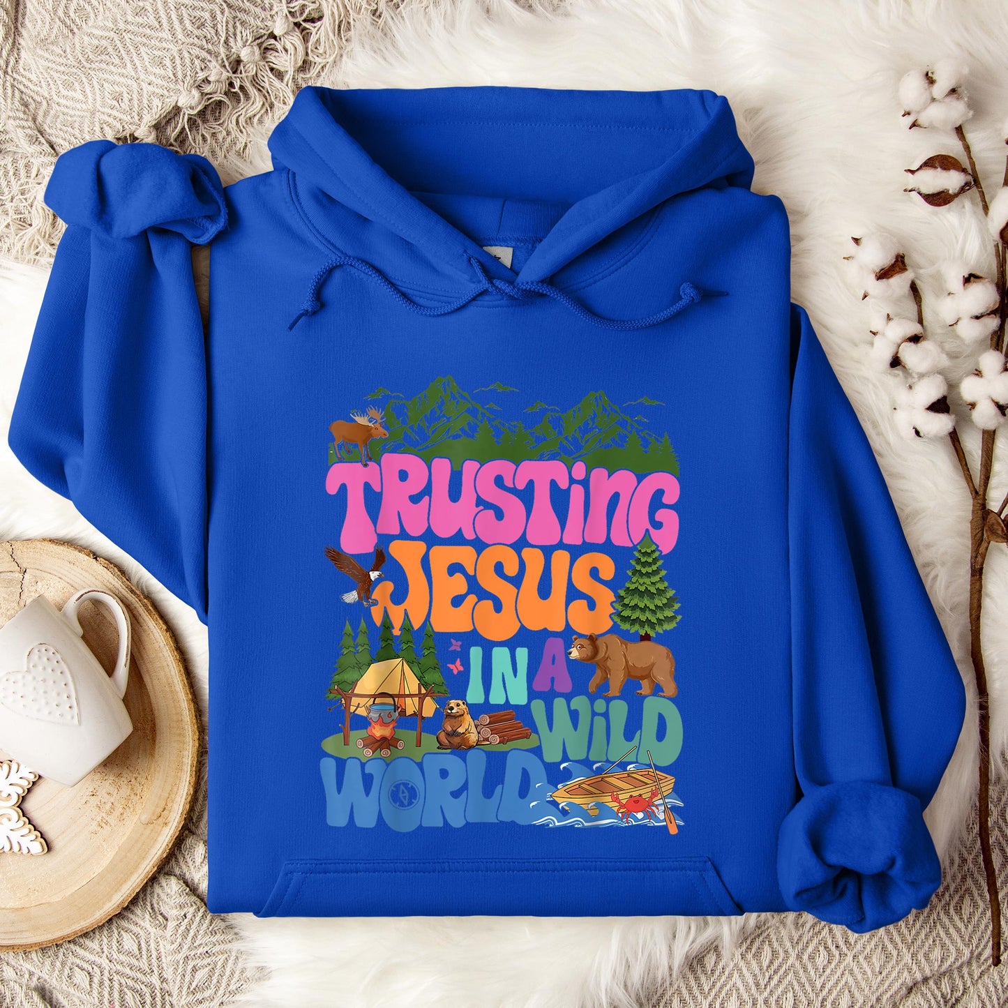 Trusting Jesus In A Wild World Hoodie