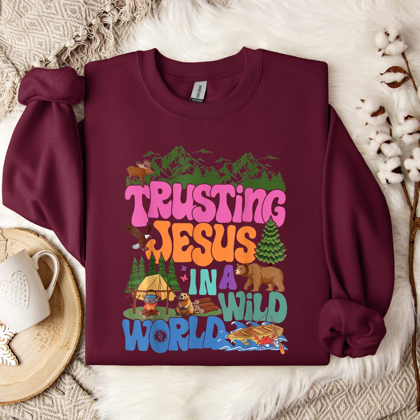 Trusting Jesus In A Wild World Sweatshirt