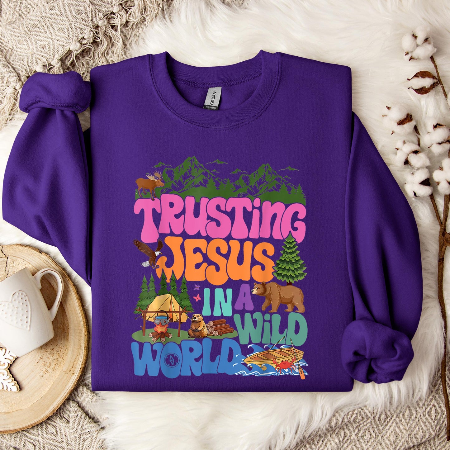 Trusting Jesus In A Wild World Sweatshirt