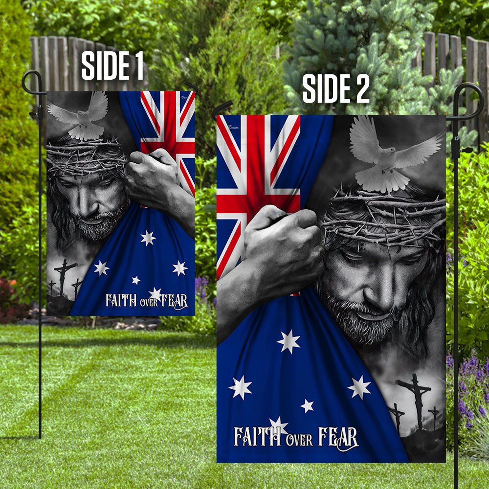 Jesus Flag Jesus Faith Over Fear Australian Flag