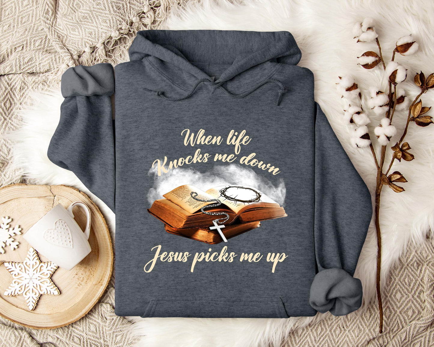 When Life Knocks Me Down Jesus Picks Me Up Hoodie