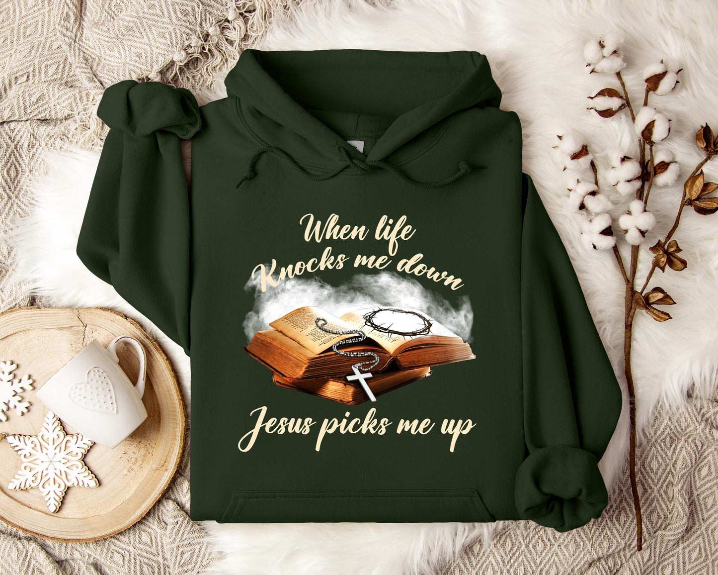 When Life Knocks Me Down Jesus Picks Me Up Hoodie