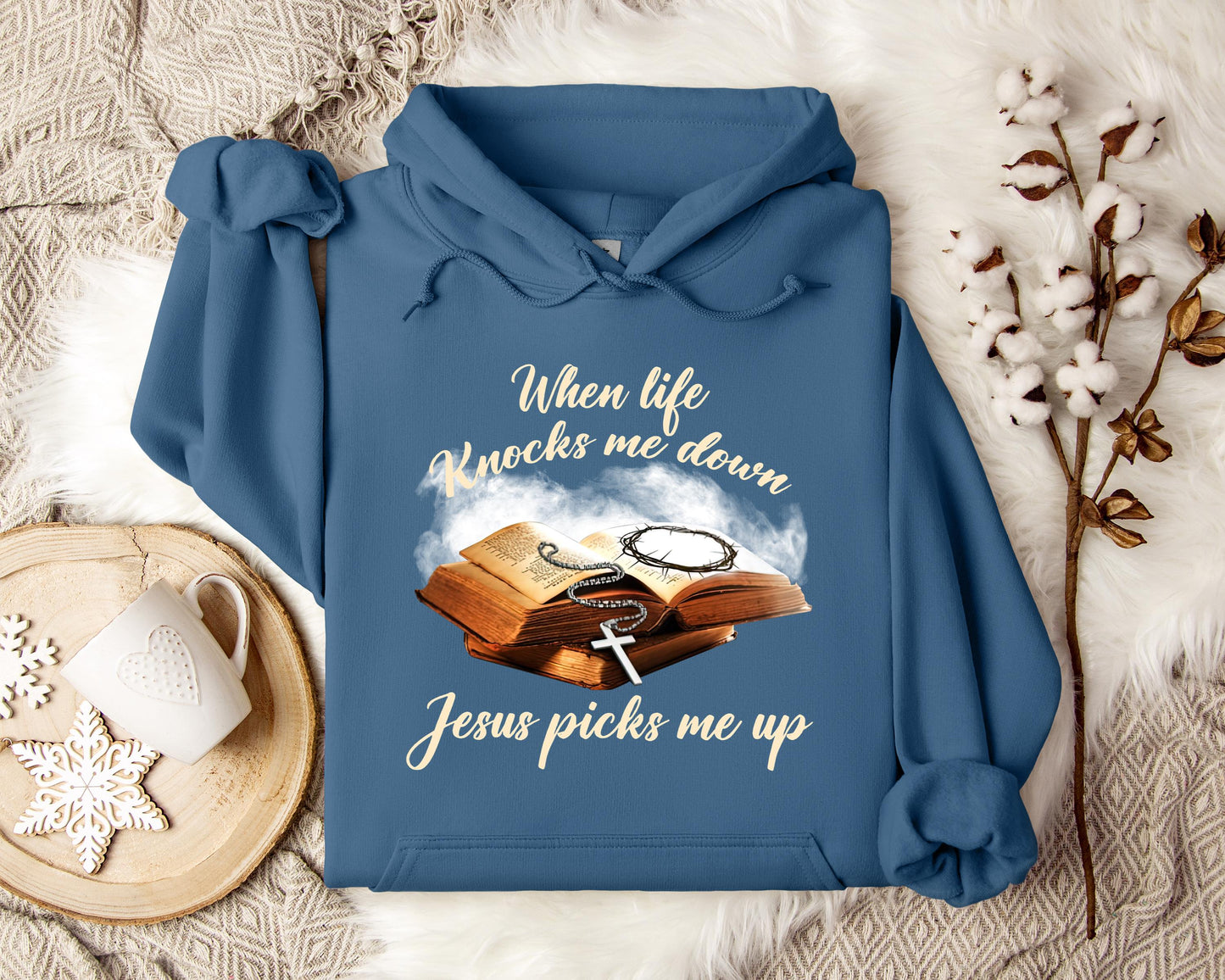When Life Knocks Me Down Jesus Picks Me Up Hoodie