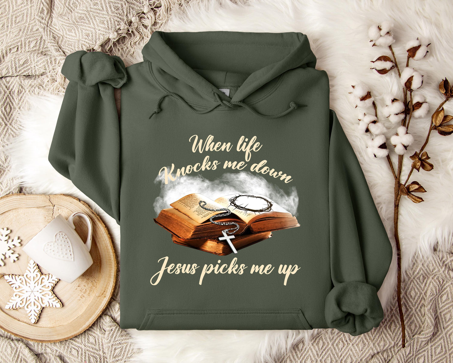 When Life Knocks Me Down Jesus Picks Me Up Hoodie