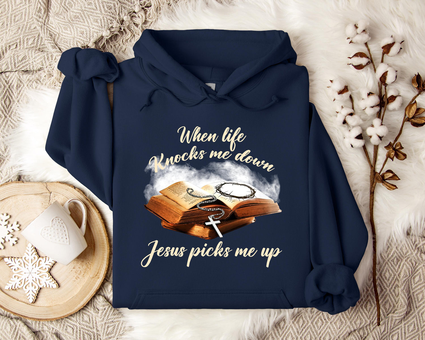 When Life Knocks Me Down Jesus Picks Me Up Hoodie