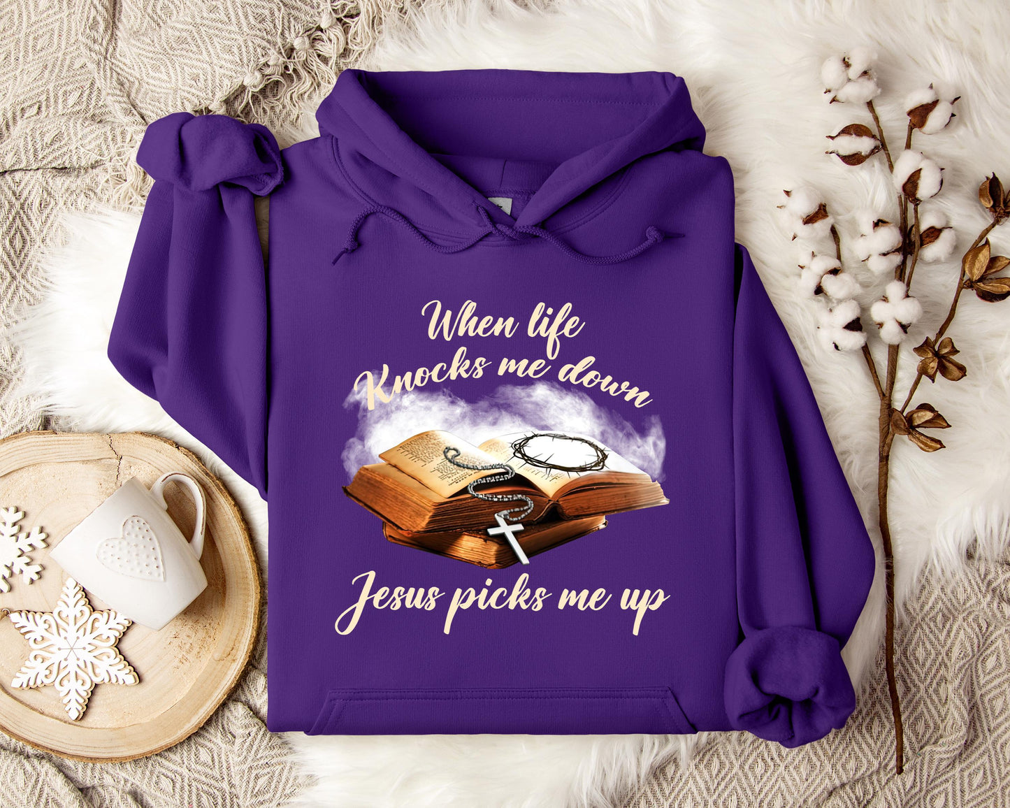 When Life Knocks Me Down Jesus Picks Me Up Hoodie