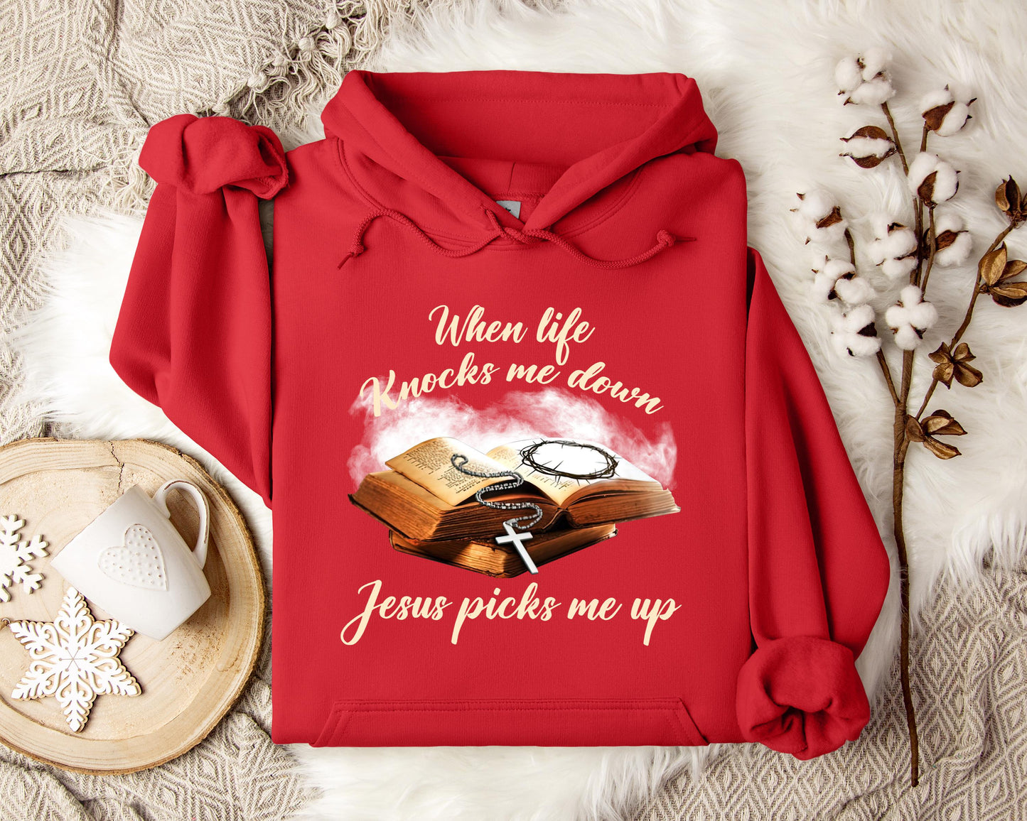 When Life Knocks Me Down Jesus Picks Me Up Hoodie