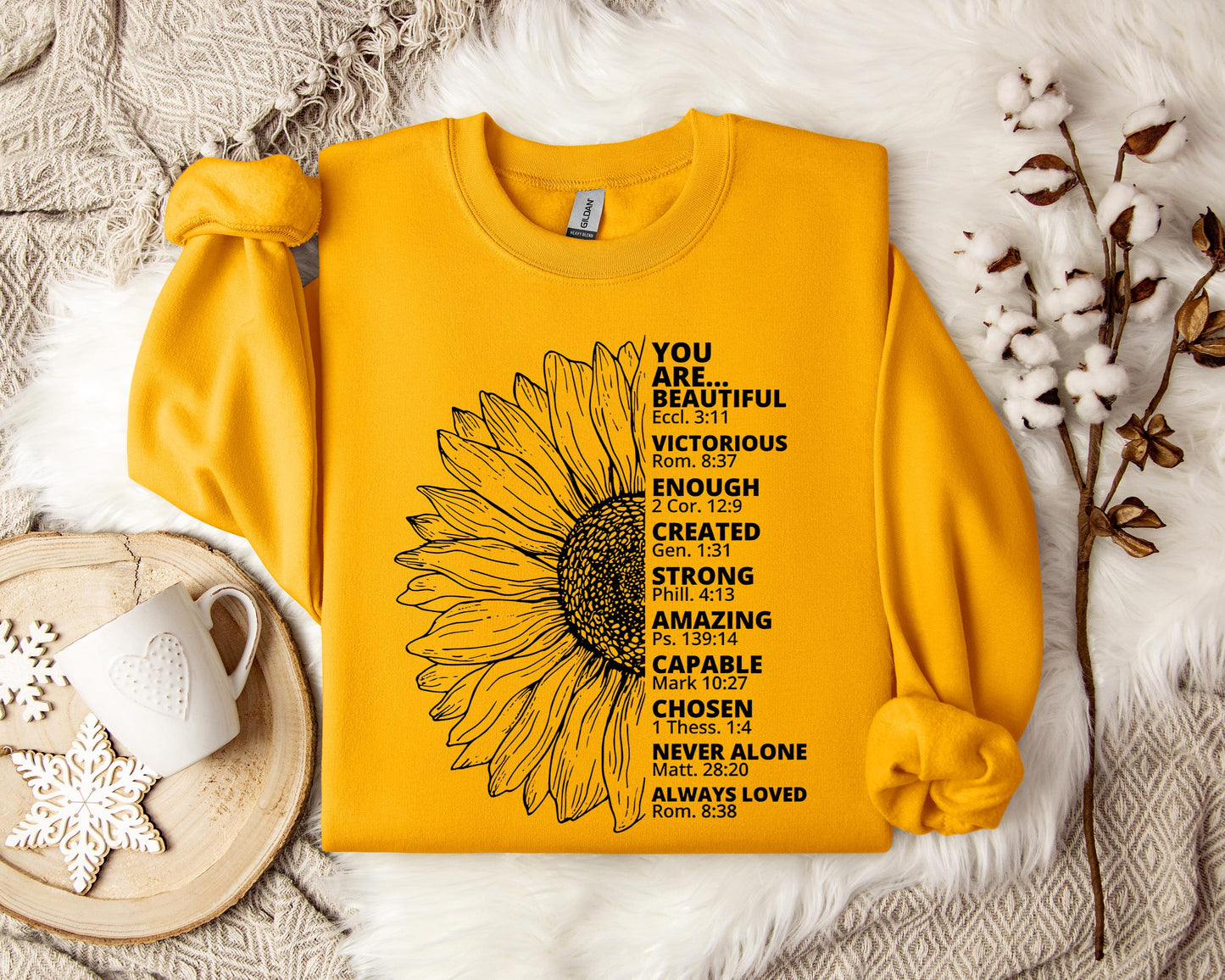 You Are Beautiful Victorious Enough Created Strong Amazing Capable Chosen Never Alone Always Loved Sweatshirt