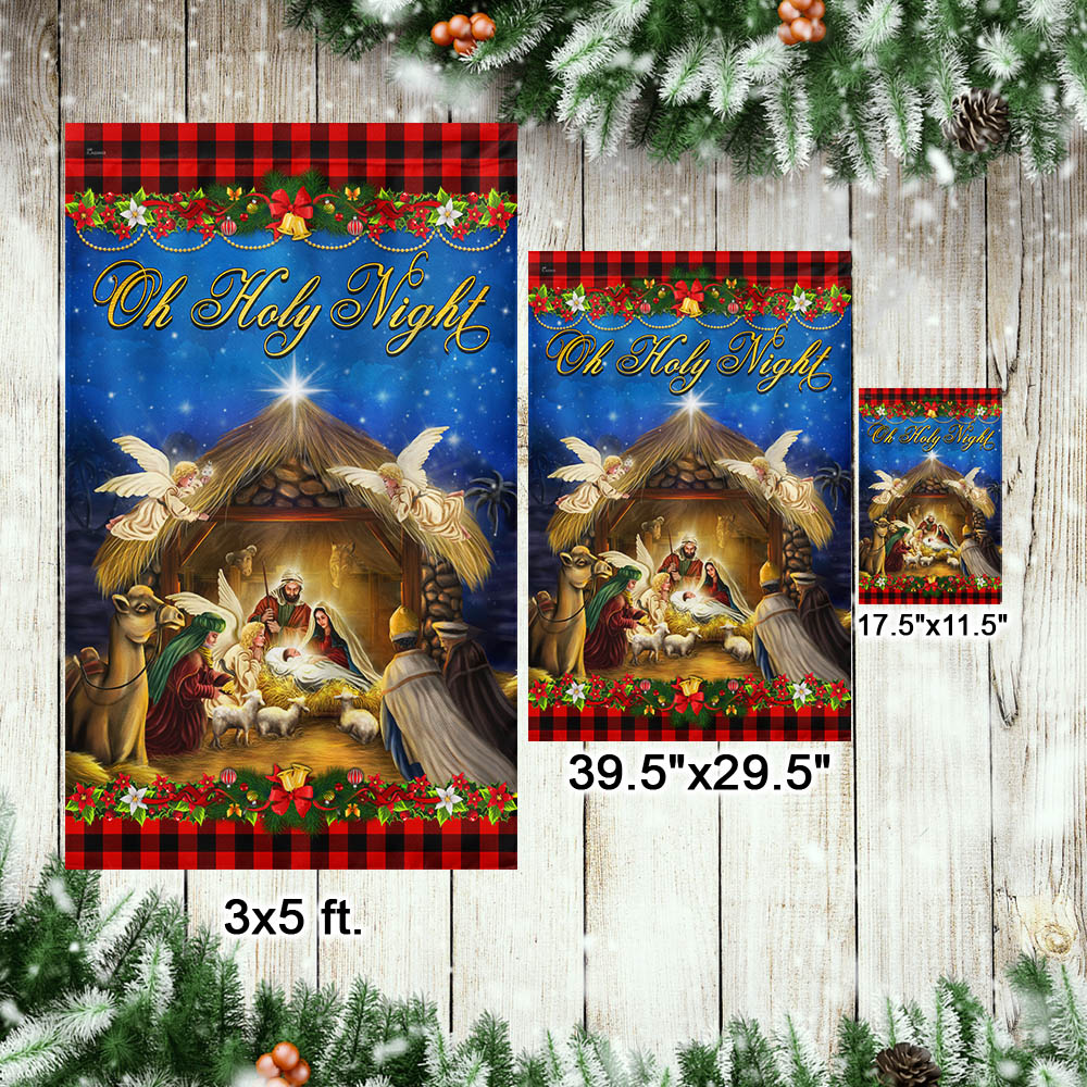Nativity of Jesus Oh Holy Night Jesus Christmas Flag