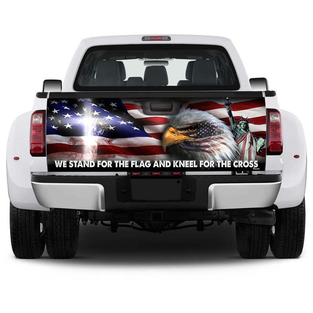 Jesus Christ United We Stand Truck Tailgate Decal Sticker Wrap