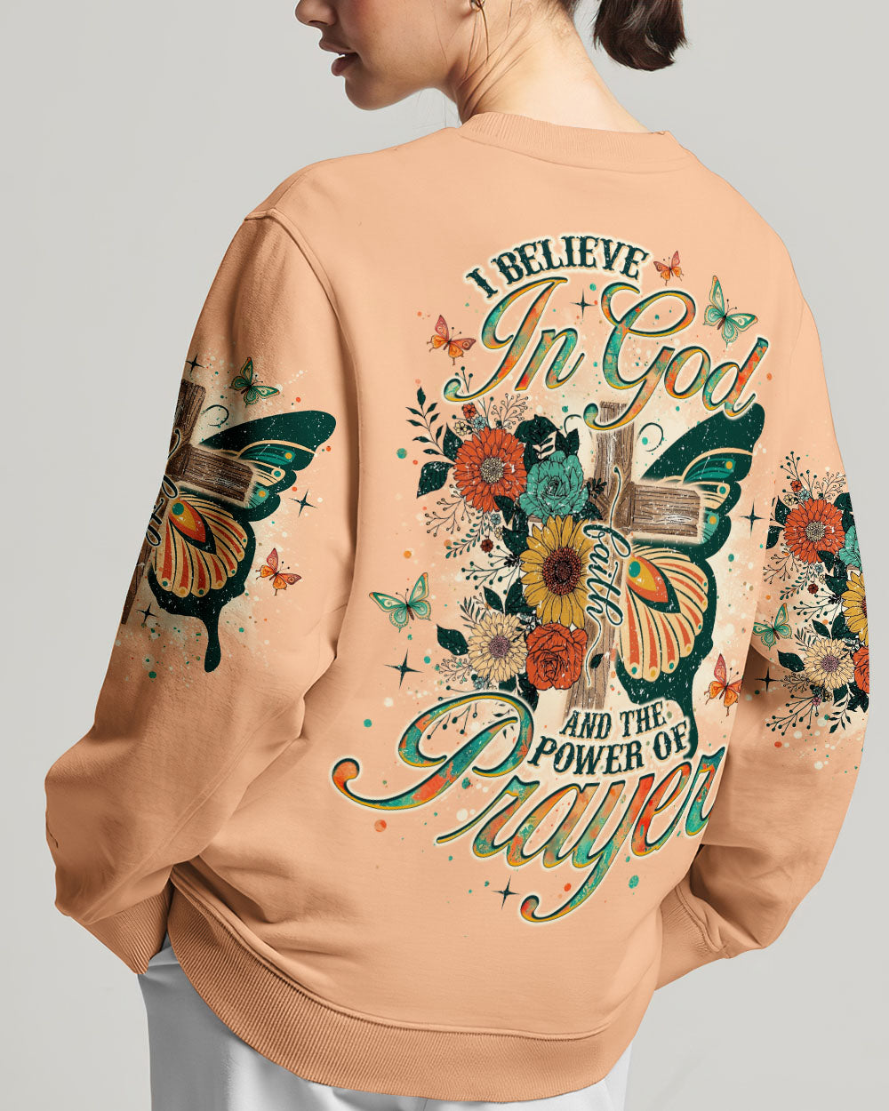 I Believe In God Butterfly Sweatshirt