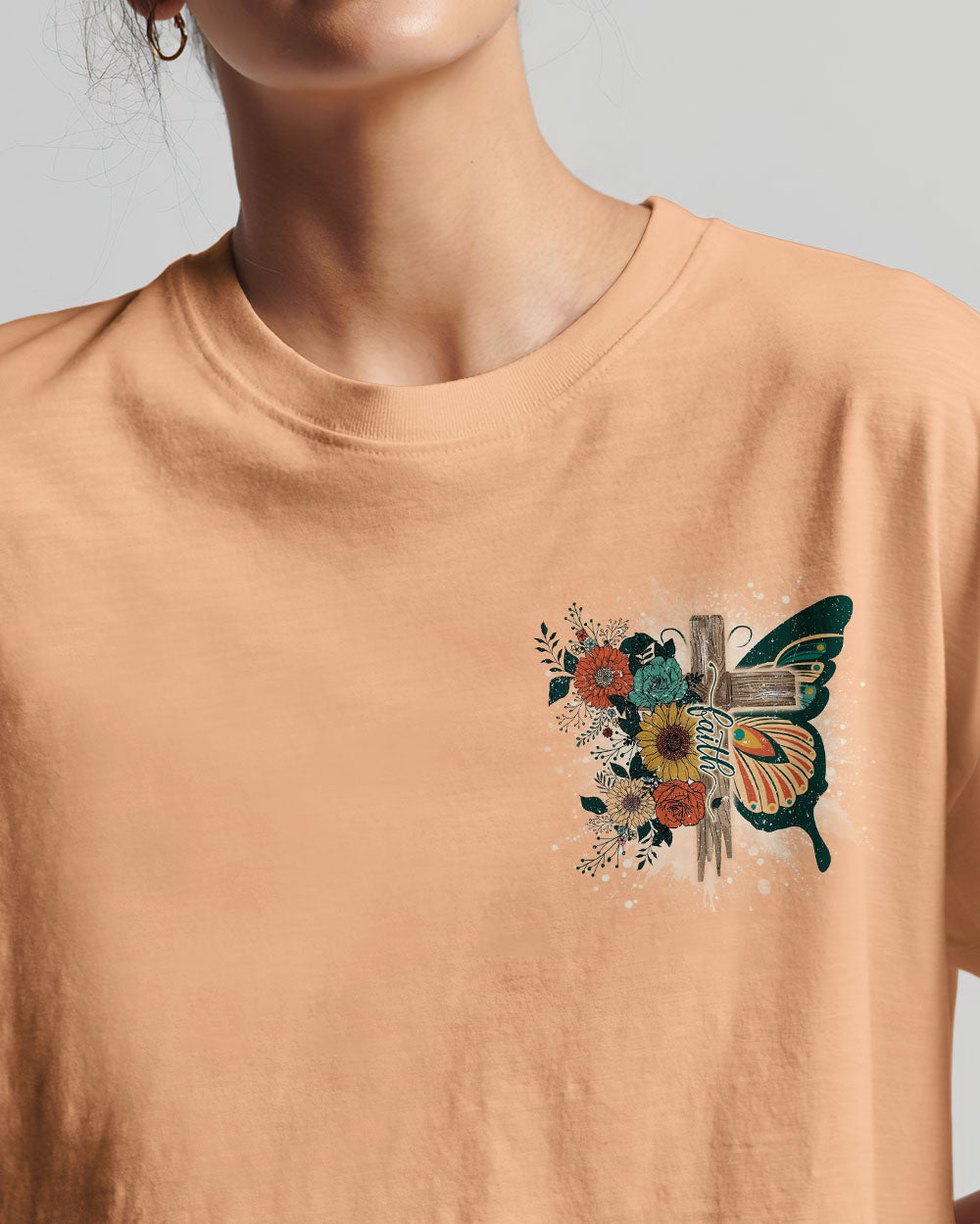 I Believe In God Butterfly T-Shirt