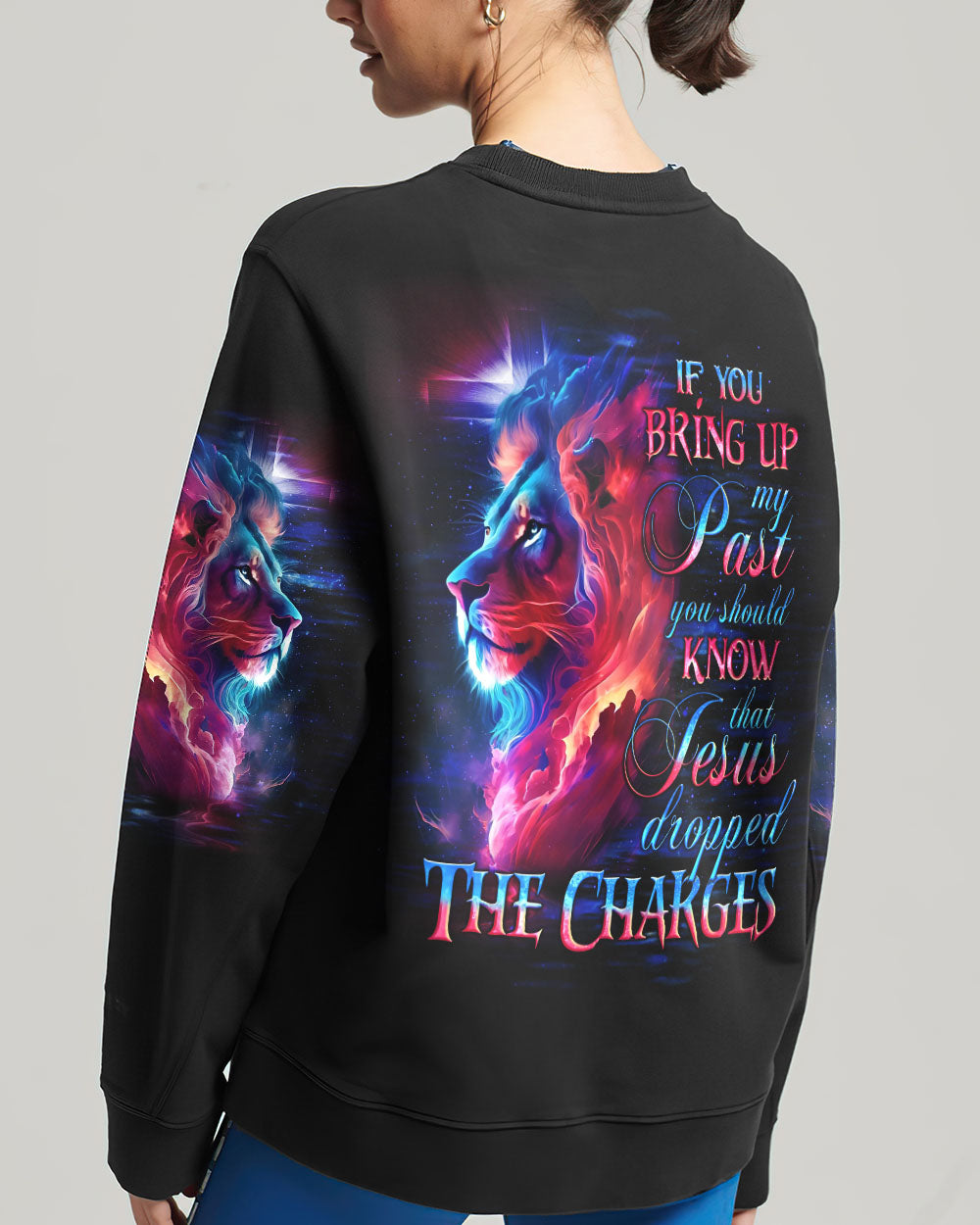 Jesus Dropped The Charges Lion Sweatshirt