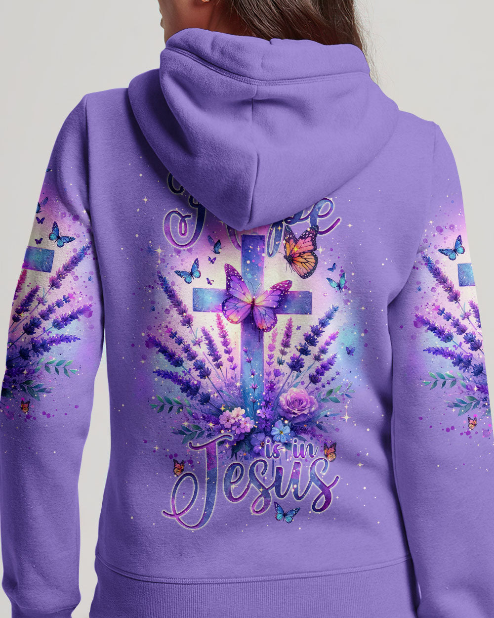 All My Hope Is In Jesus Lavender Hoodie
