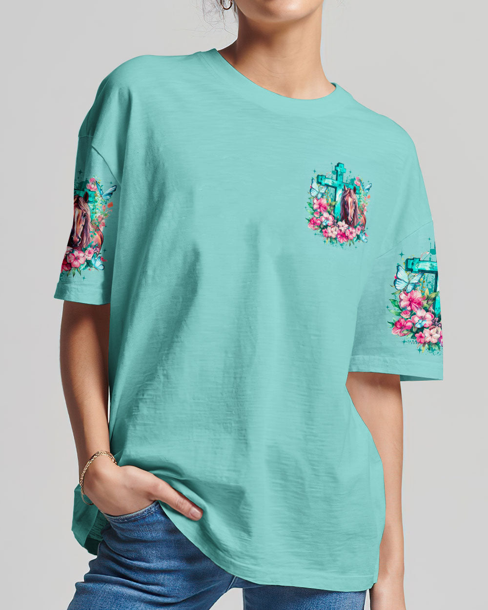 Runs On Jesus And Horses T-Shirt
