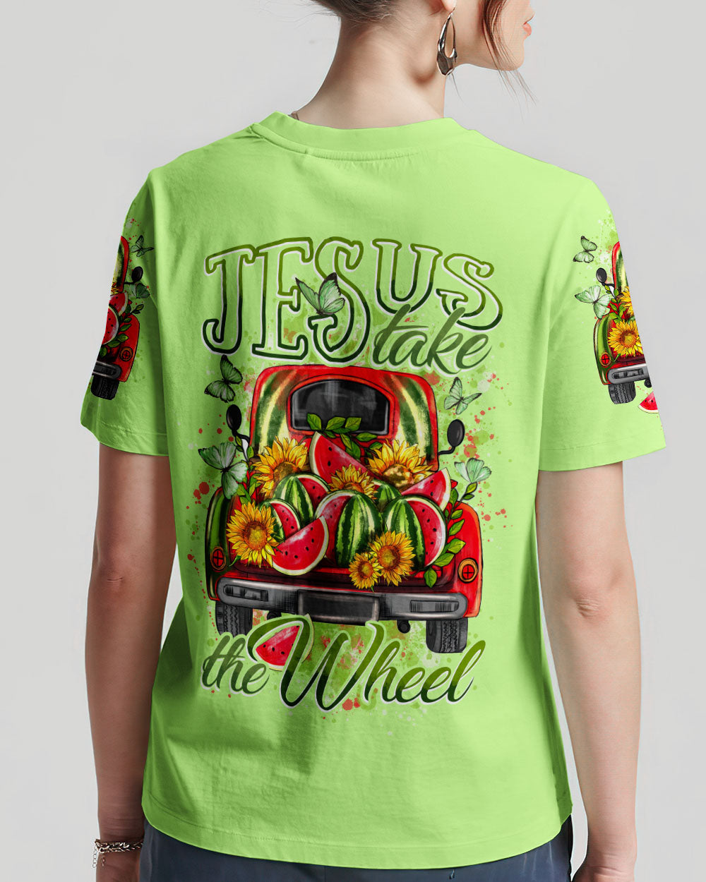 Jesus Take The Wheel Watermelon T-Shirt 6