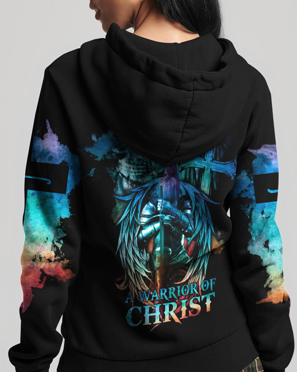 A Child Of God A Woman Of Faith Lion Warrior Hoodie 3