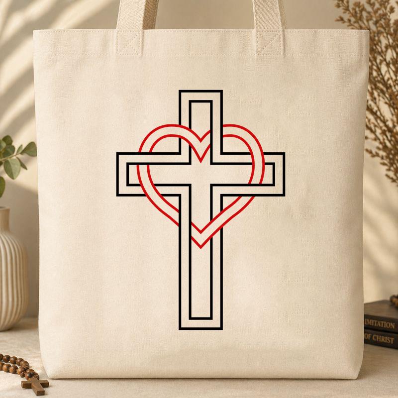 heart cross 07 Tote Bag
