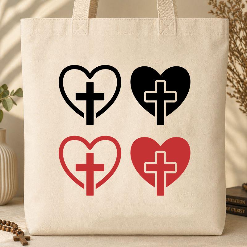 heart cross 11 Tote Bag