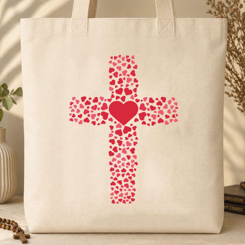 heart cross 12 Tote Bag