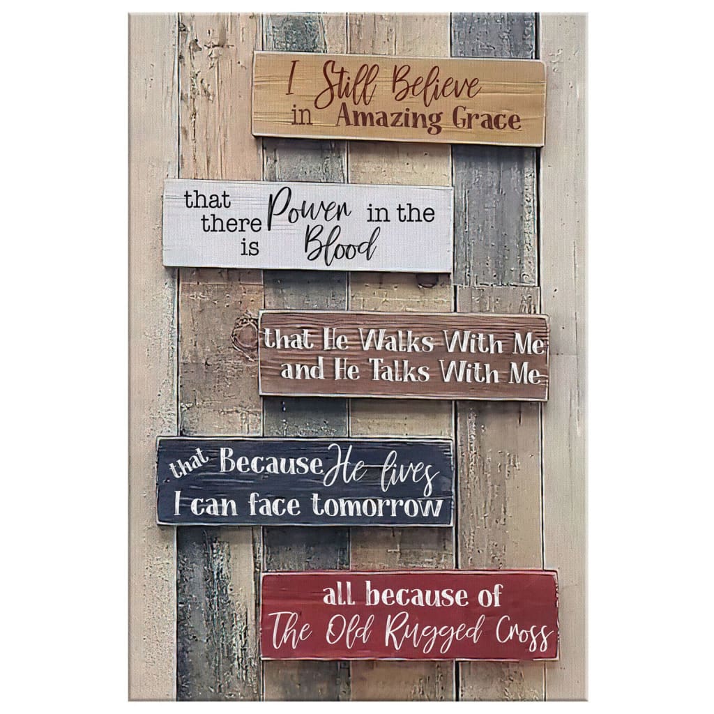 Rustic I Still Believe In Amazing Grace Canvas Wall Art