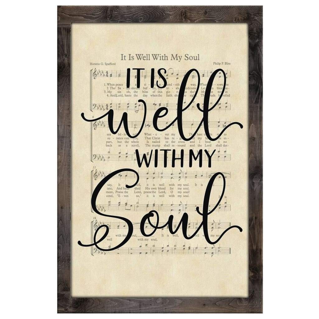 It Is Well With My Soul, Hymn Sheet Music, Christian Wall Art Canvas