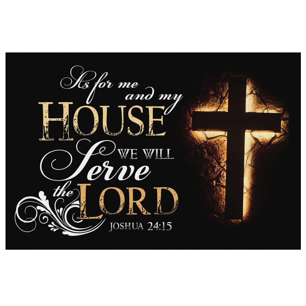 Joshua 24:15 Canvas Wall Art - Bible Verse Wall Art Canvas Print