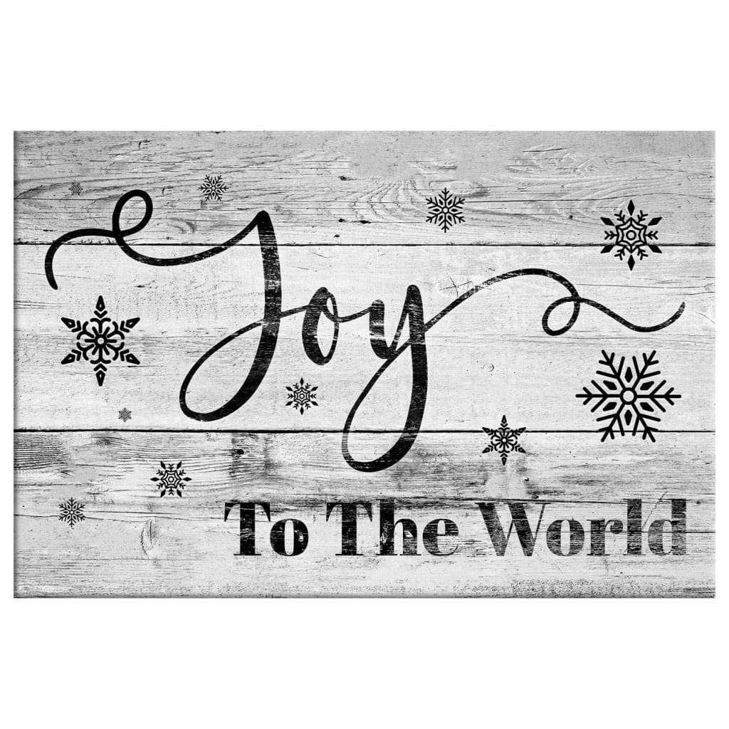 Christian Christmas Wall Decor: Joy To The World Christmas Wall Art Canvas