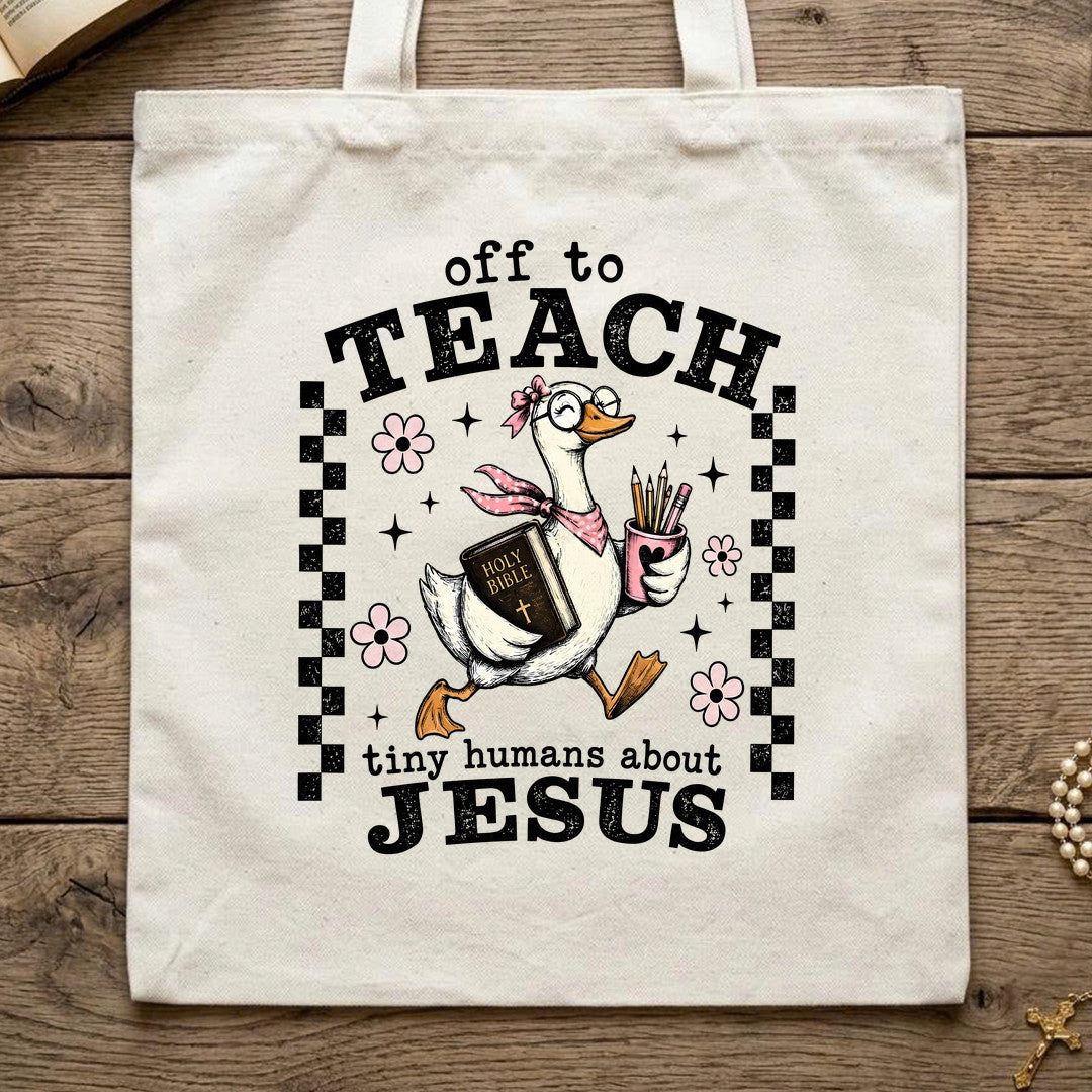 Off To Teach Tiny Humans About Jesus 01