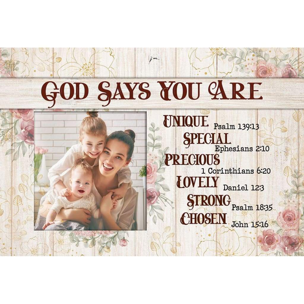 Personalized "God Says You Are" Christian Wall Art Canvas With Custom Photo