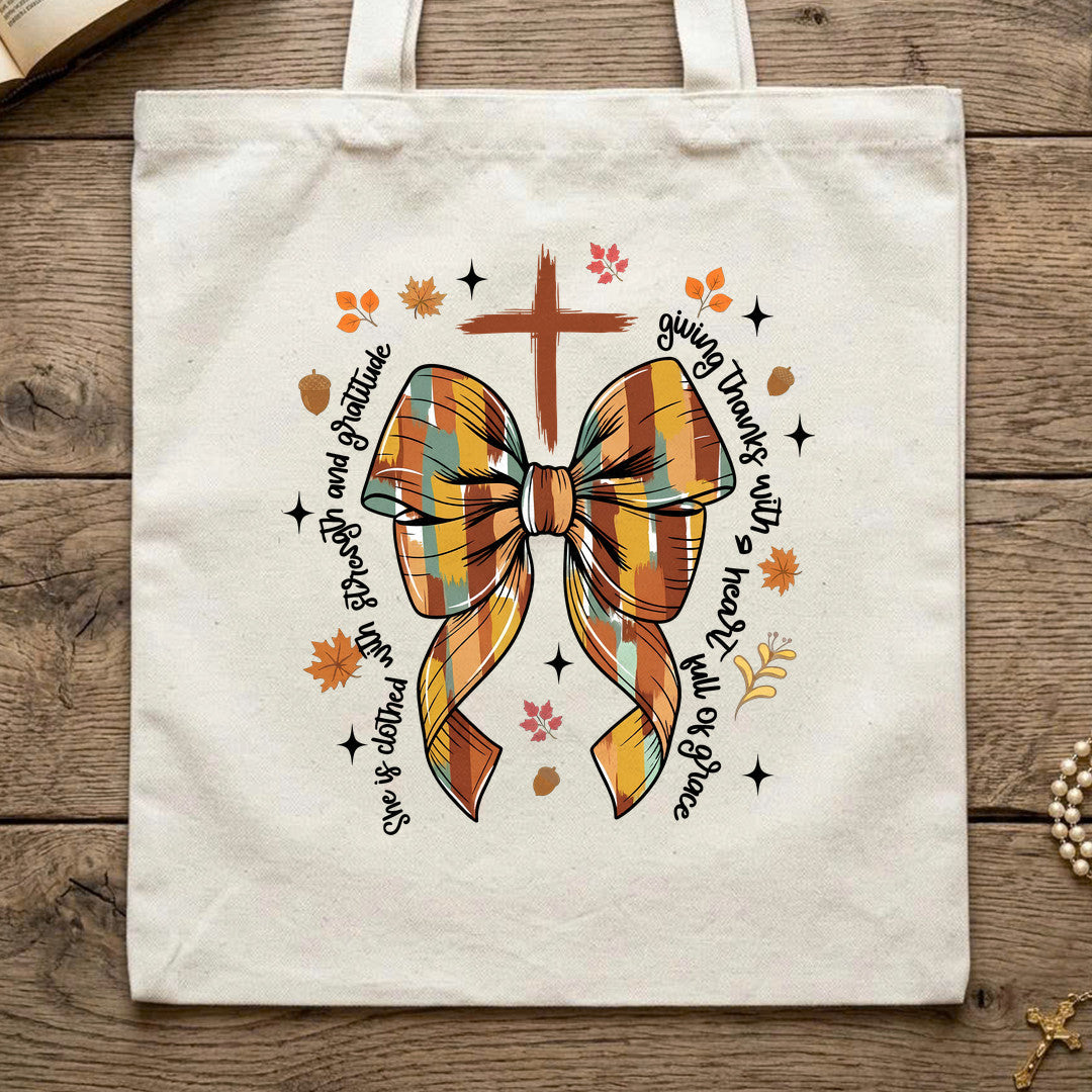 She Is Clothed With Strength And Gratitude Giving Thanks With A Heart Full Of Grace 01