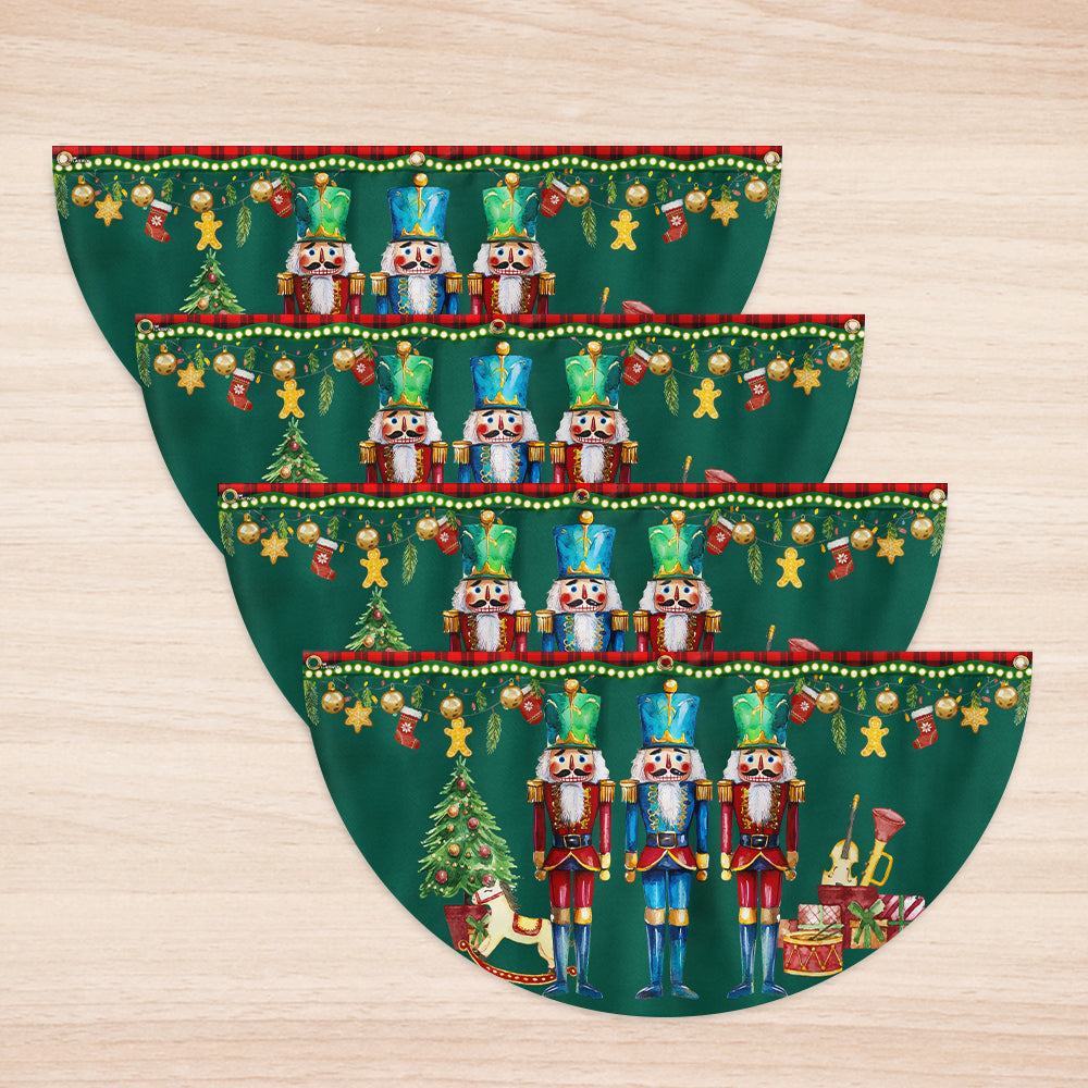 Nutcracker Merry Christmas Non-Pleated Fan Flag