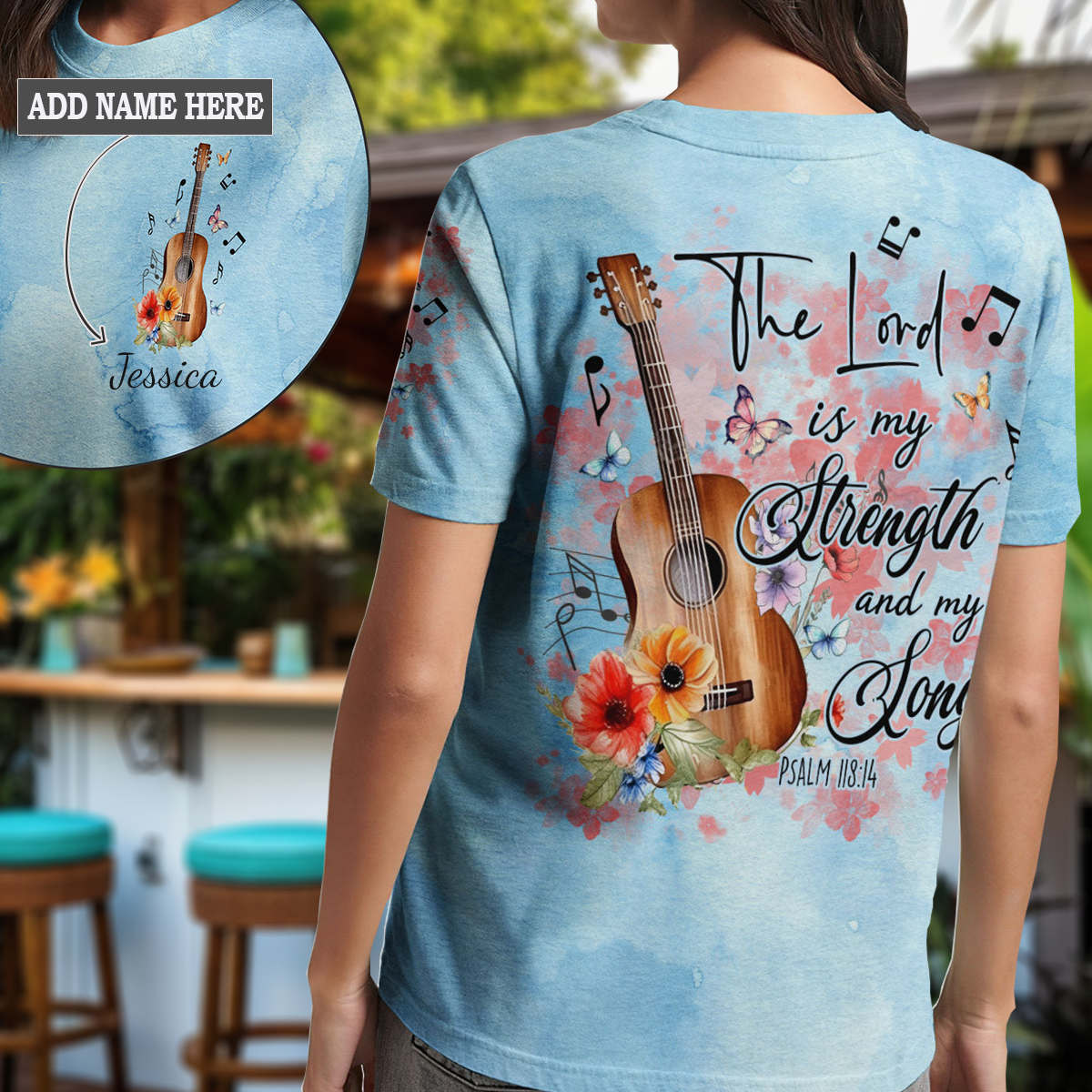 The Lord Is My Strength Guitar T-Shirt