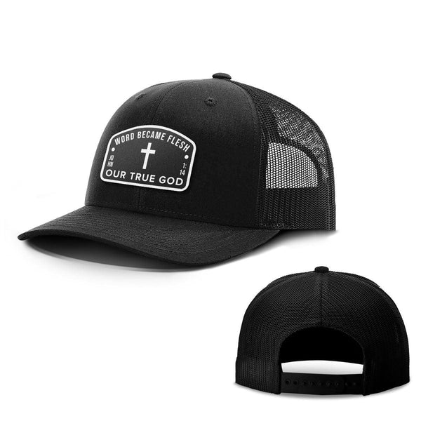 Word Became Flesh Patch Hats