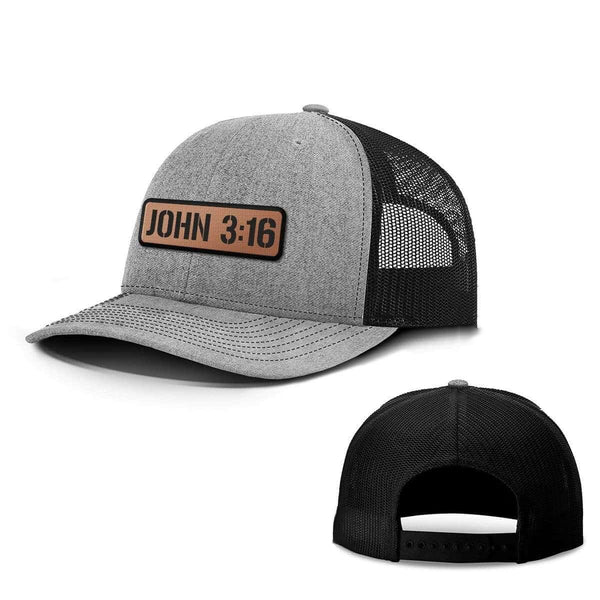 John 316 Leather Patch Hats