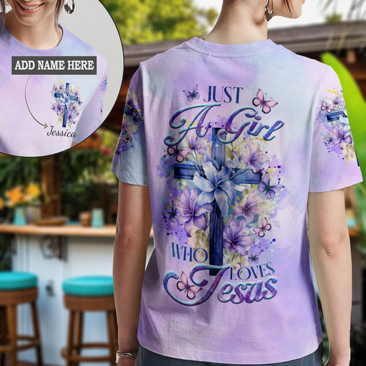 Just A Girl Who Loves Jesus T-Shirt 1