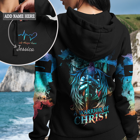 A Child Of God A Woman Of Faith Lion Warrior Hoodie 3